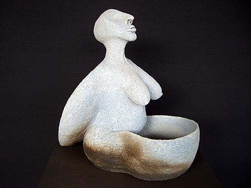 0410 schamottierter ton raku gebrannt 26x42x40cm